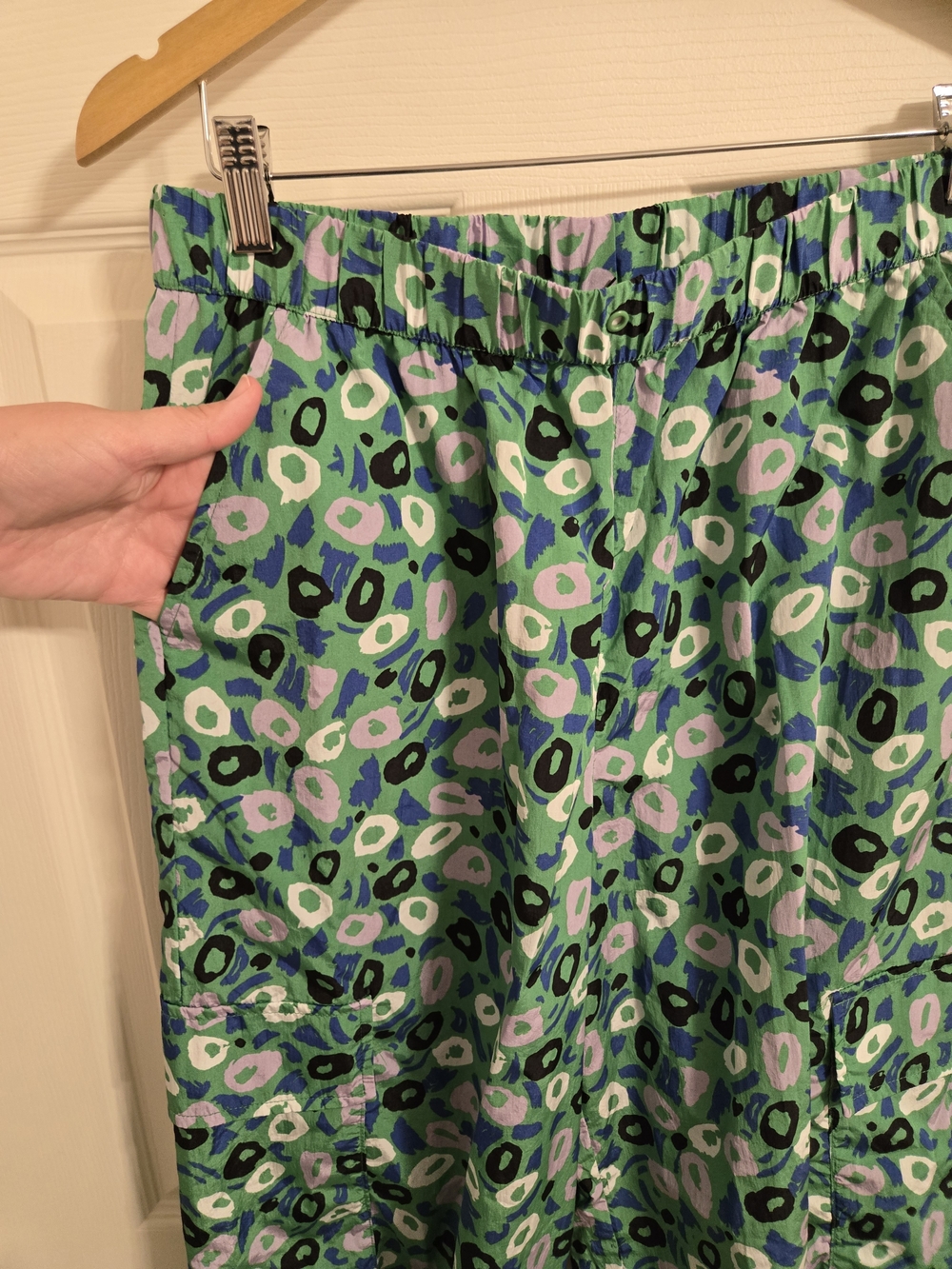 Diane von Furstenberg New Utility Jazz Dot Green And Blue Size Medium - Picture 2 of 6